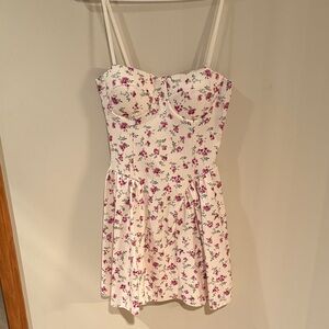 Floral Print Dress with Spaghetti Straps